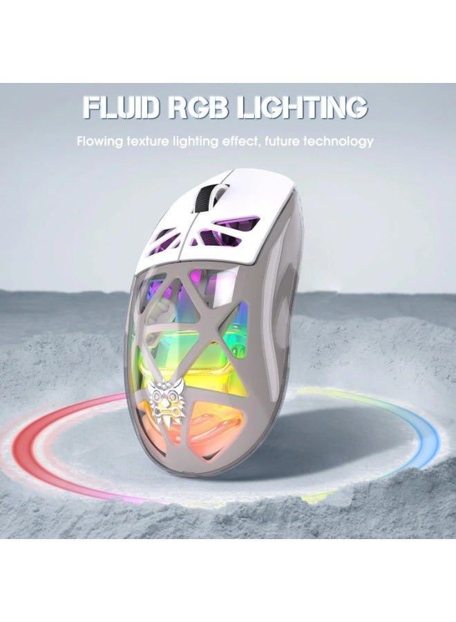 onikuma CW930 RGB Tri-Mode Wireless Gaming Mouse with Bluetooth 5.0, 2.4G Wireless & Wired Type-C Connectivity, 500mAh Rechargeable Battery, 5-Level Adjustable DPI (800–4000), Dynamic RGB Lighting Effects - Image 4